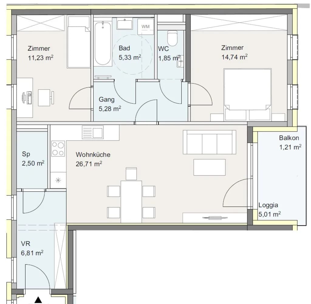 3-Zimmer-Wohnung kaufen in Gänserndorf – 74,45 m², € 339.000 – Bild 21 von 21
