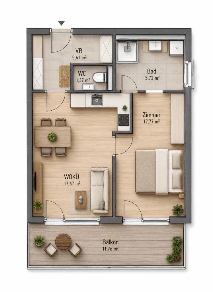 2-Zimmer-Wohnung kaufen in Graz – 43,16 m², € 249.000 – Bild 25 von 25