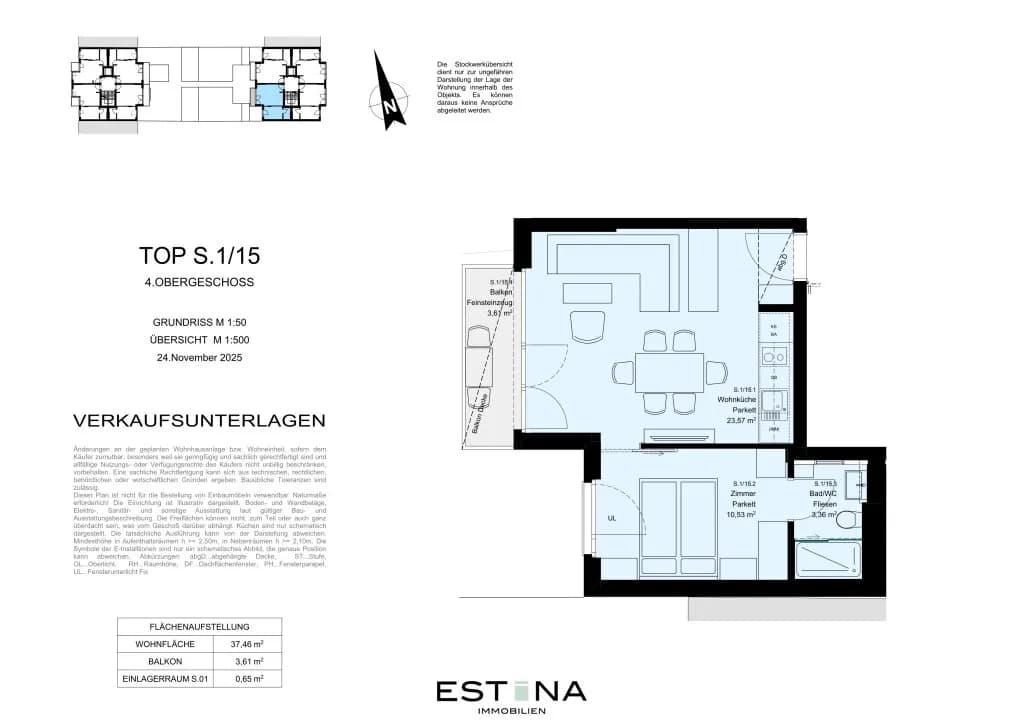 2-Zimmer-Wohnung kaufen in Wien – 37,46 m², € 239.900 – Bild 8 von 9