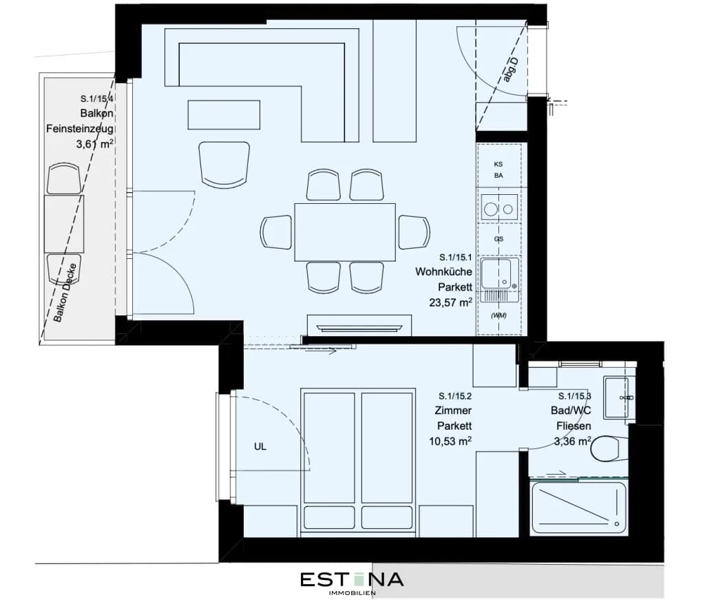 2-Zimmer-Wohnung kaufen in Wien – 37,46 m², € 239.900 – Bild 9 von 9