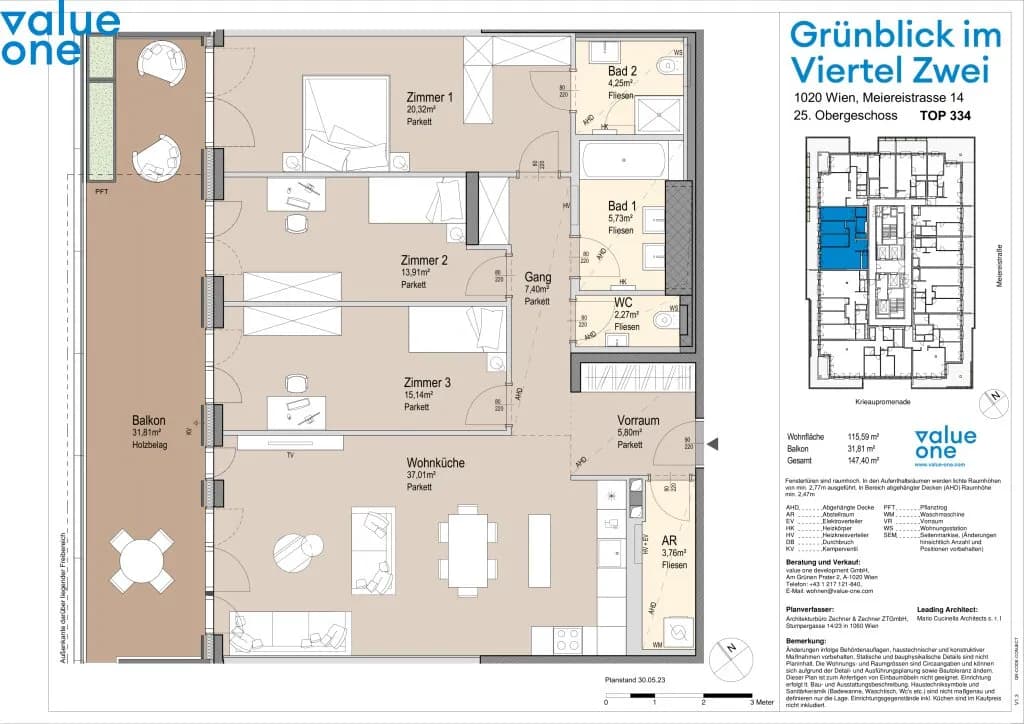4-Zimmer-Wohnung kaufen in Wien – 115,71 m², € 1.673.000 – Bild 30 von 30