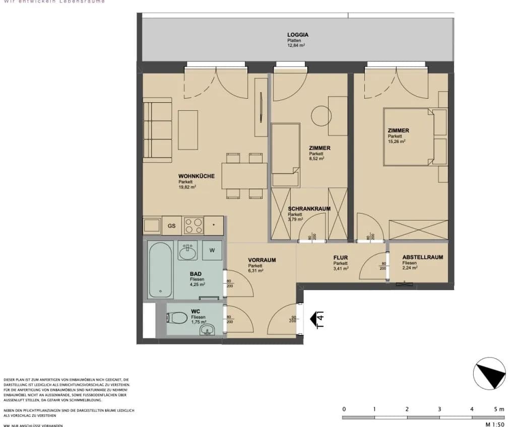 3-Zimmer-Wohnung mieten in Wien – 65,35 m², € 1.549 – Bild 10 von 10
