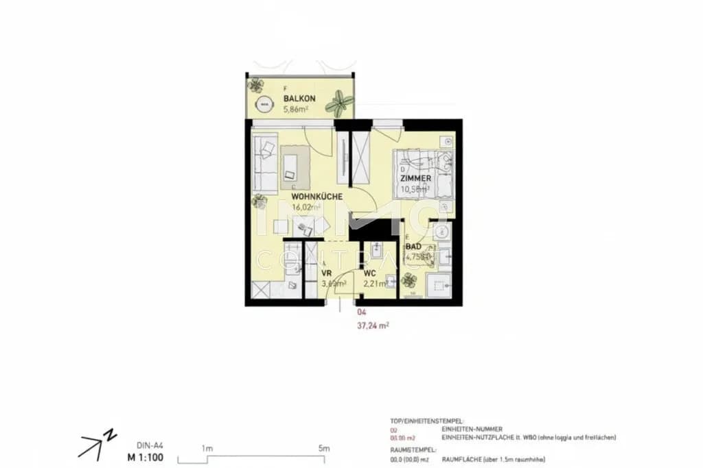 2-Zimmer-Wohnung kaufen in Wien – 37,3 m², € 229.500 – Bild 9 von 9