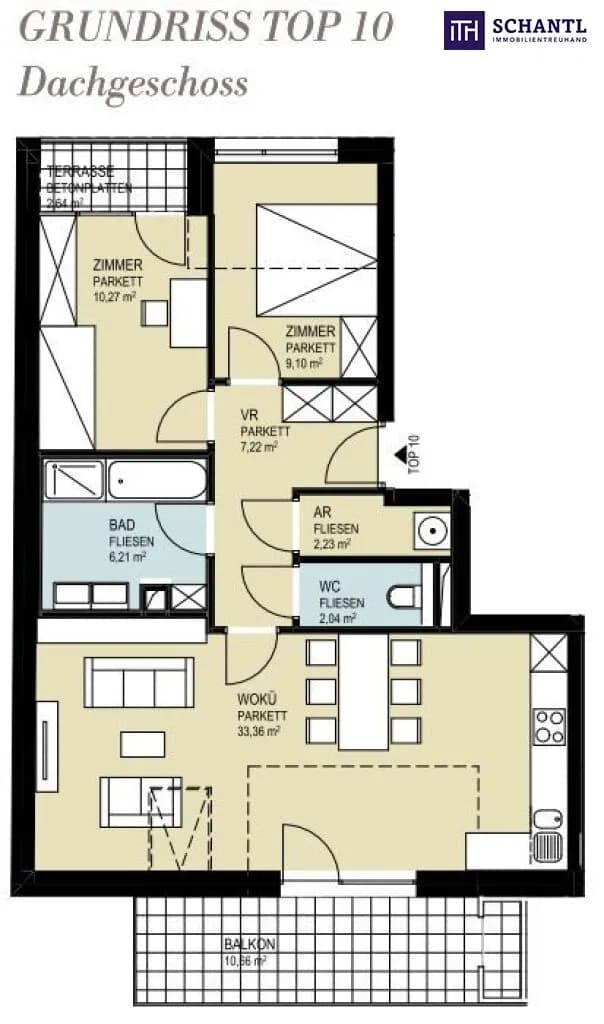 3-Zimmer-Wohnung mieten in Graz – 70,43 m², € 1.164 – Bild 5 von 21