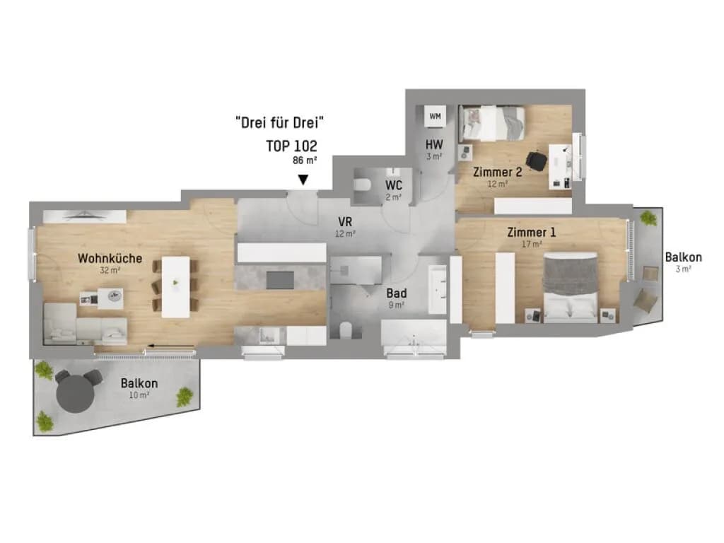 3-Zimmer-Wohnung kaufen in Wien – 86,13 m², € 749.900 – Bild 10 von 10