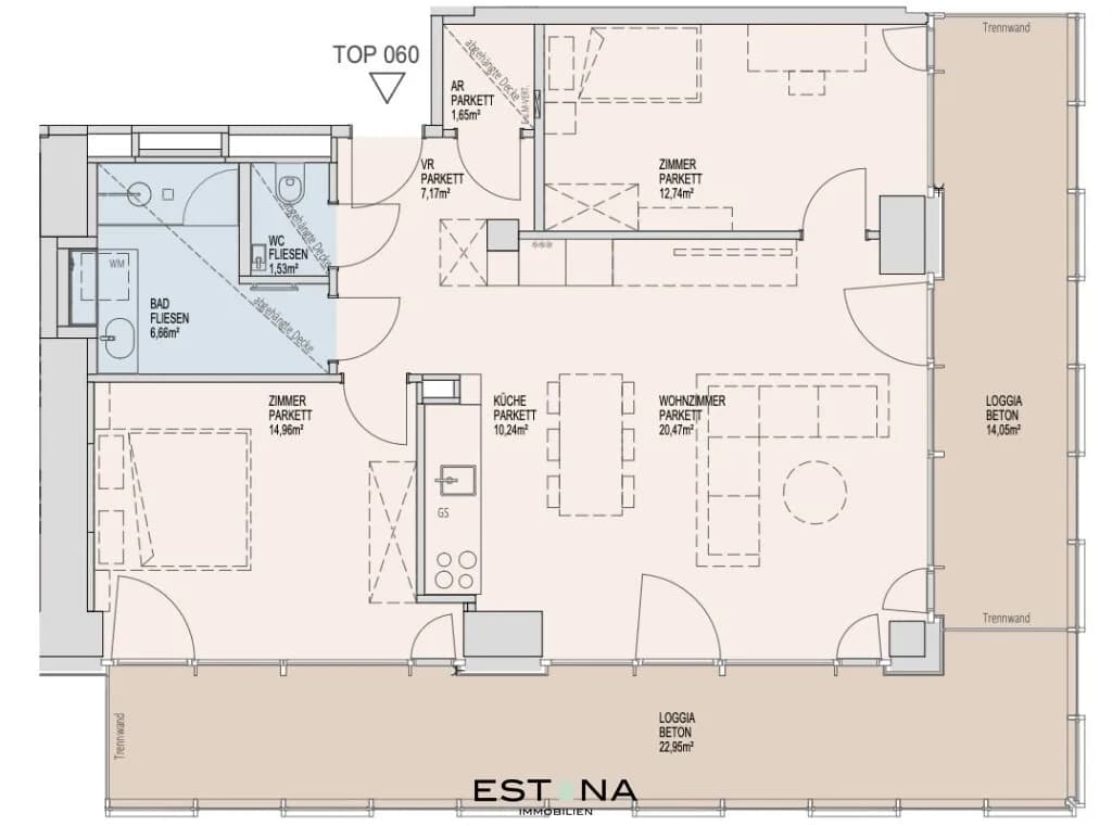 3-Zimmer-Wohnung mieten in Wien – 81,53 m², € 3.000 – Bild 19 von 19