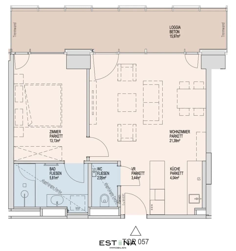 2-Zimmer-Wohnung mieten in Wien – 49,83 m², € 1.600 – Bild 17 von 17