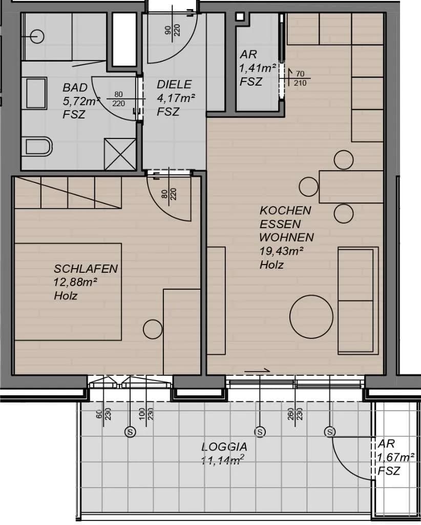 2-Zimmer-Wohnung mieten in Amstetten – 44 m², € 734 – Bild 11 von 11