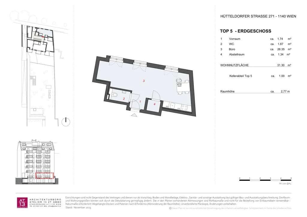 1-Zimmer-Gewerbeimmobilie kaufen in Wien – 31 m², € 183.080 – Bild 10 von 12