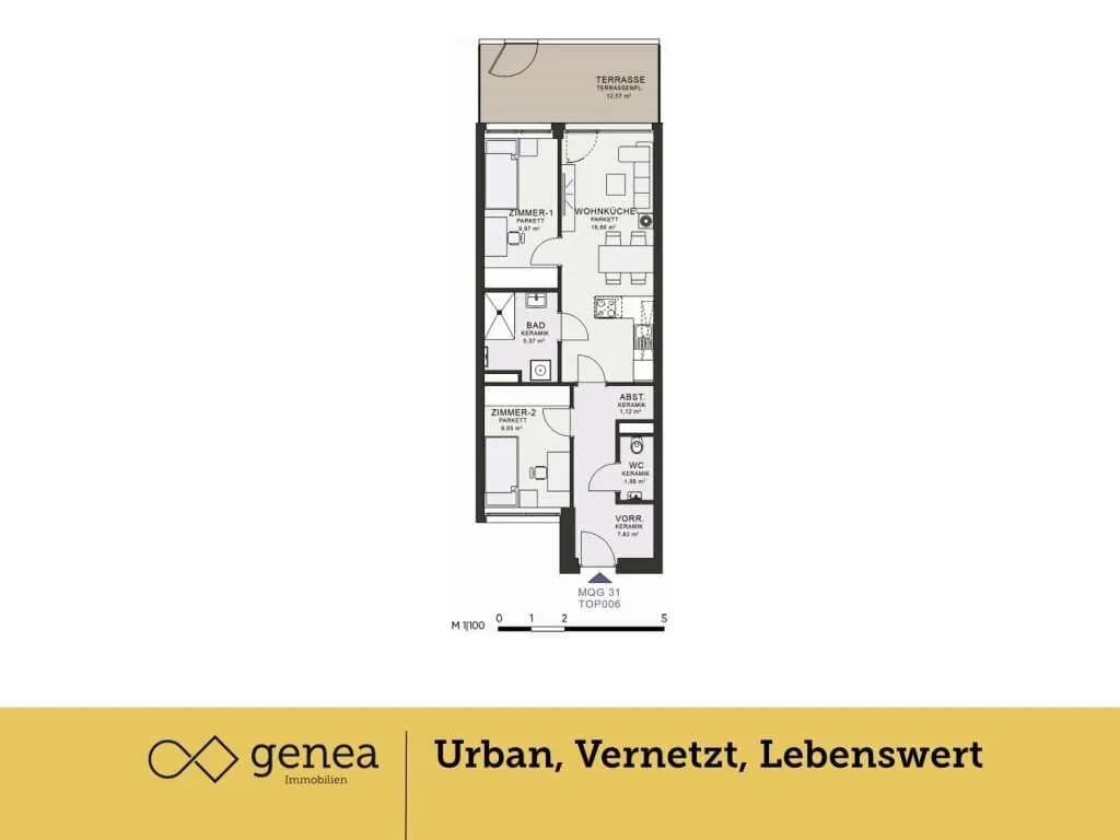 3-Zimmer-Wohnung mieten in Graz – 55 m², € 810 – Bild 2 von 20