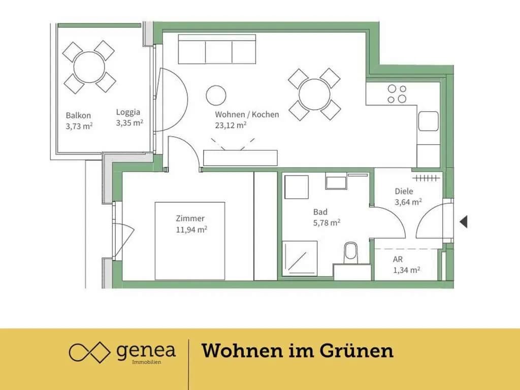 2-Zimmer-Wohnung kaufen in Graz – 45,82 m², € 222.000 – Bild 3 von 16