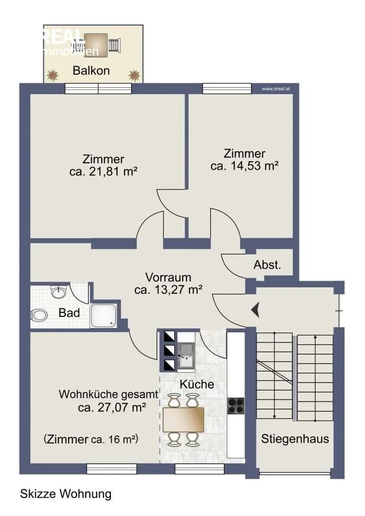 3-Zimmer-Wohnung mieten in Oberwart – 80,87 m², € 793 – Bild 17 von 18
