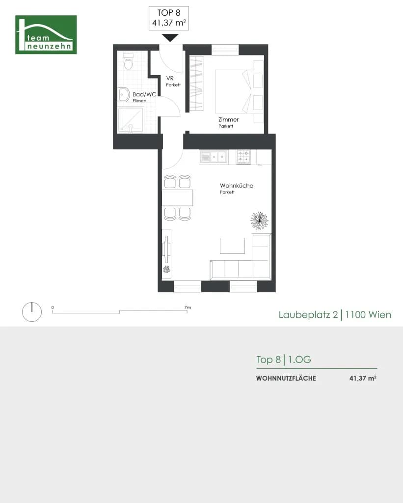 2-Zimmer-Wohnung kaufen in Wien – 41,73 m², € 200.000 – Bild 9 von 9