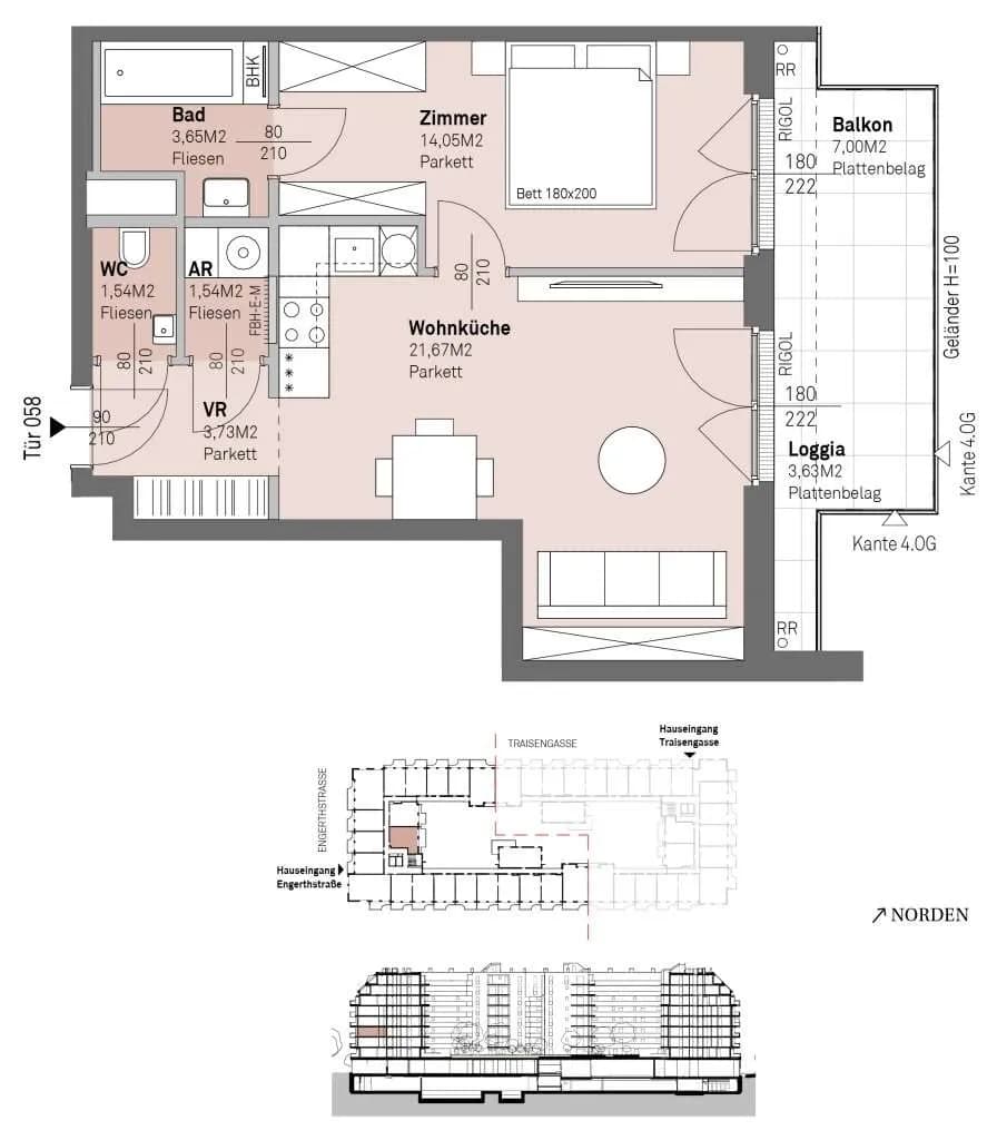 2-Zimmer-Wohnung kaufen in Wien – 45,12 m², € 327.000 – Bild 14 von 14