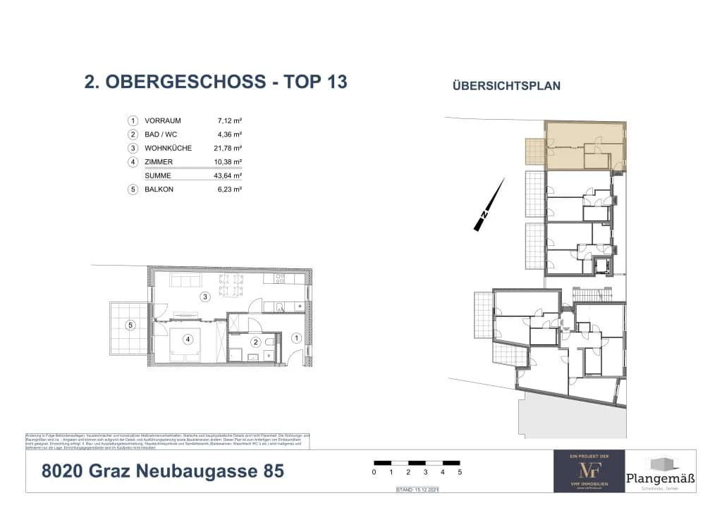 2-Zimmer-Wohnung mieten in Graz – 43,64 m², € 779 – Bild 9 von 9
