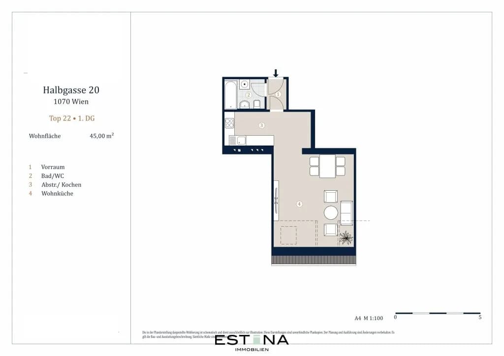 1-Zimmer-Wohnung kaufen in Wien – 45,03 m², € 339.000 – Bild 10 von 11