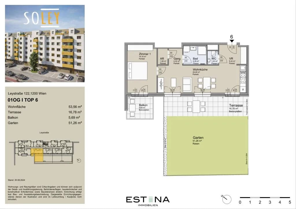 2-Zimmer-Wohnung kaufen in Wien – 53,43 m², € 454.000 – Bild 21 von 22