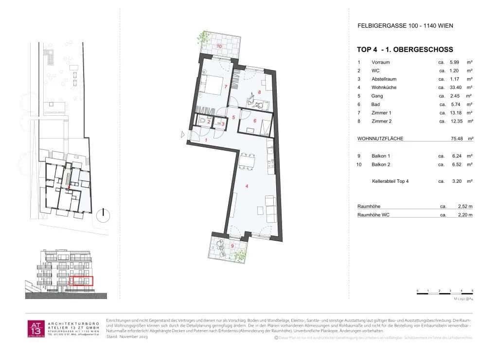 3-Zimmer-Wohnung kaufen in Wien – 75,48 m², € 549.000 – Bild 24 von 25