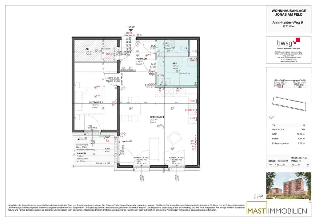 2-Zimmer-Wohnung kaufen in Wien – 57,93 m², € 298.000 – Bild 10 von 10