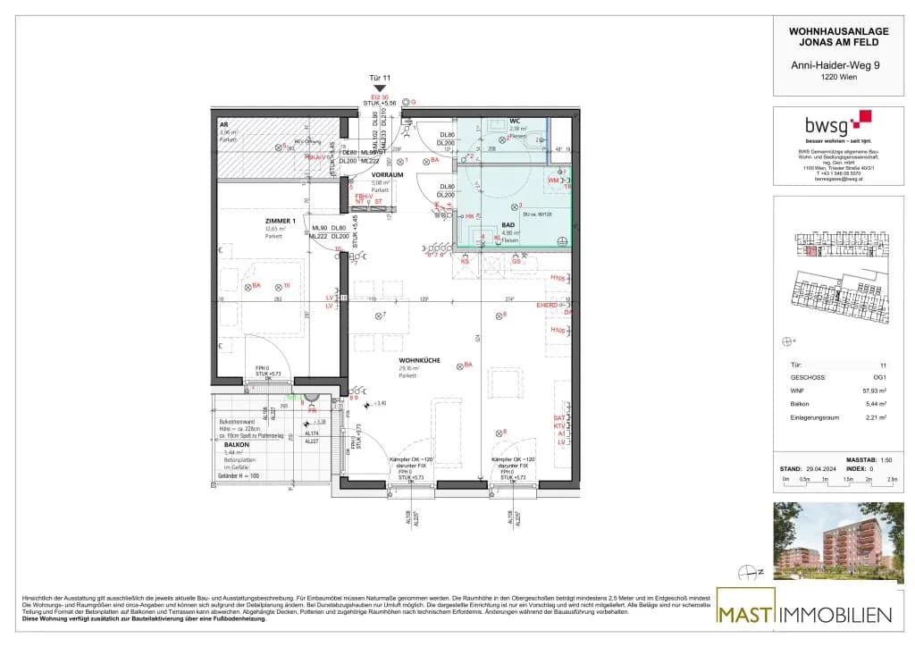 2-Zimmer-Wohnung kaufen in Wien – 57,93 m², € 297.000 – Bild 12 von 12