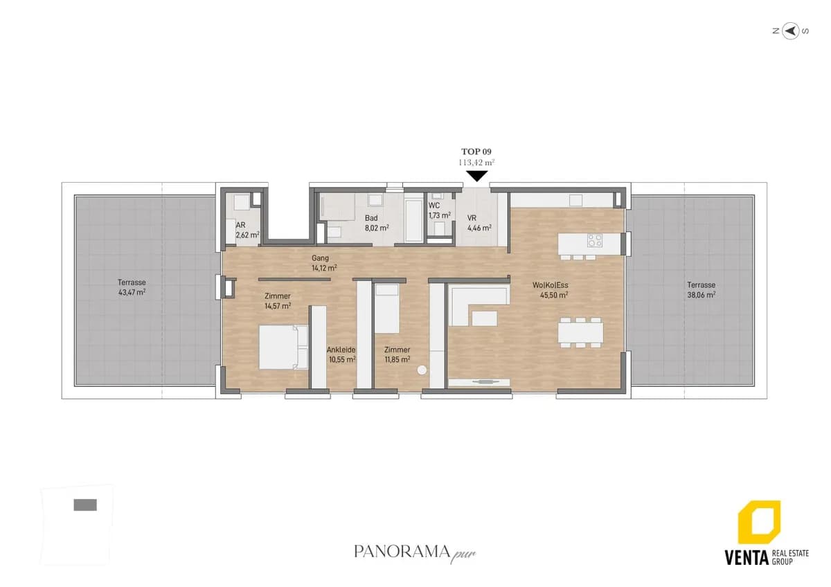 4-Zimmer-Wohnung kaufen in Graz – 113,42 m², € 957.090 – Bild 2 von 6