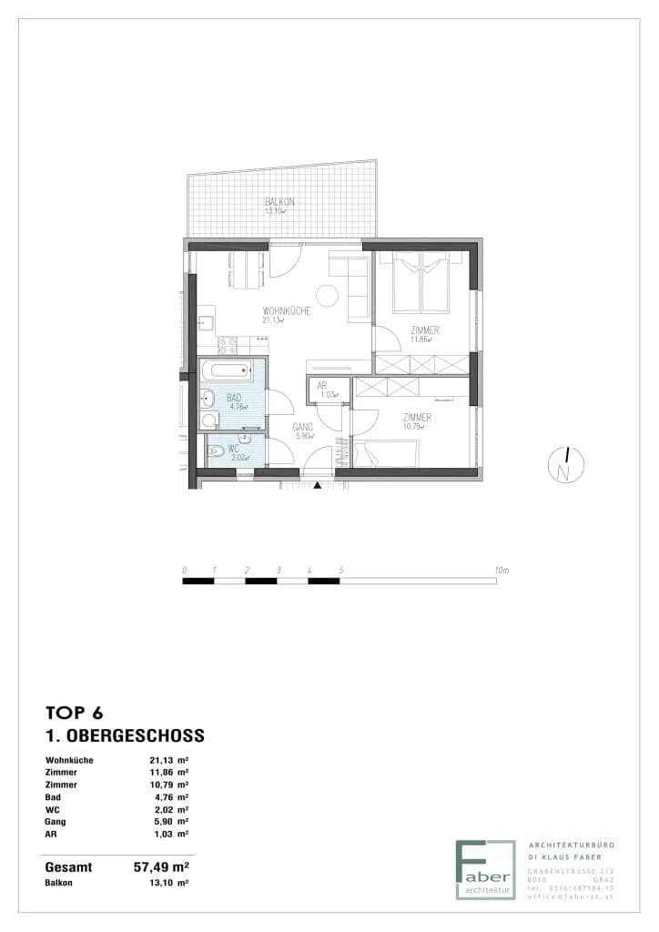 3-Zimmer-Wohnung kaufen in Graz – 58 m², € 274.050 – Bild 12 von 13