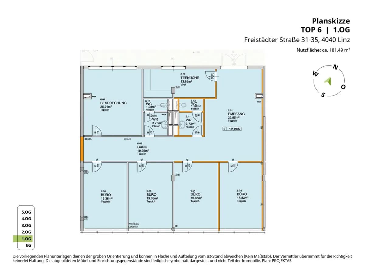 Gewerbeimmobilie mieten in Linz – 181 m², € 2.232 – Bild 4 von 4