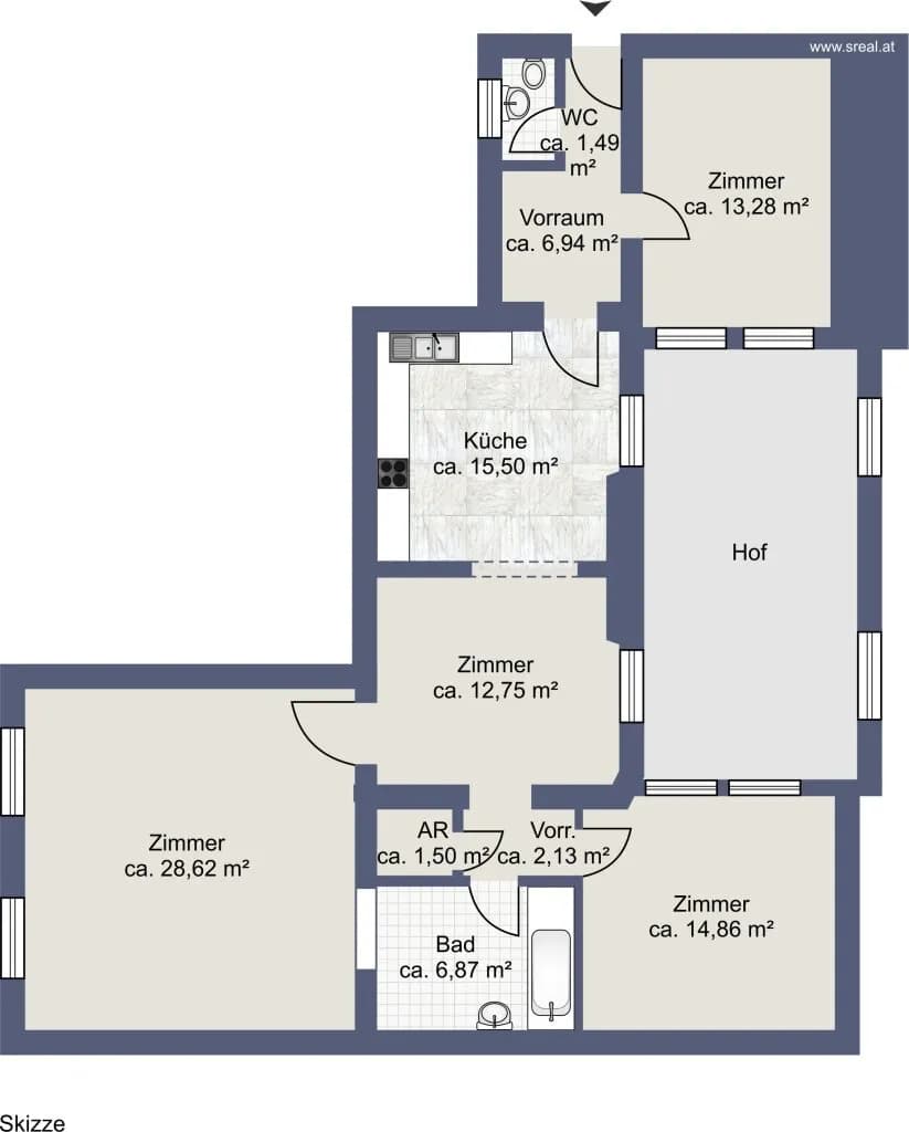 4-Zimmer-Wohnung kaufen in Wien – 104 m², € 1.450.000 – Bild 8 von 9