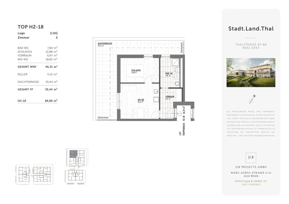 2-Zimmer-Wohnung kaufen in Graz – 46,31 m², € 179.592 – Bild 5 von 10