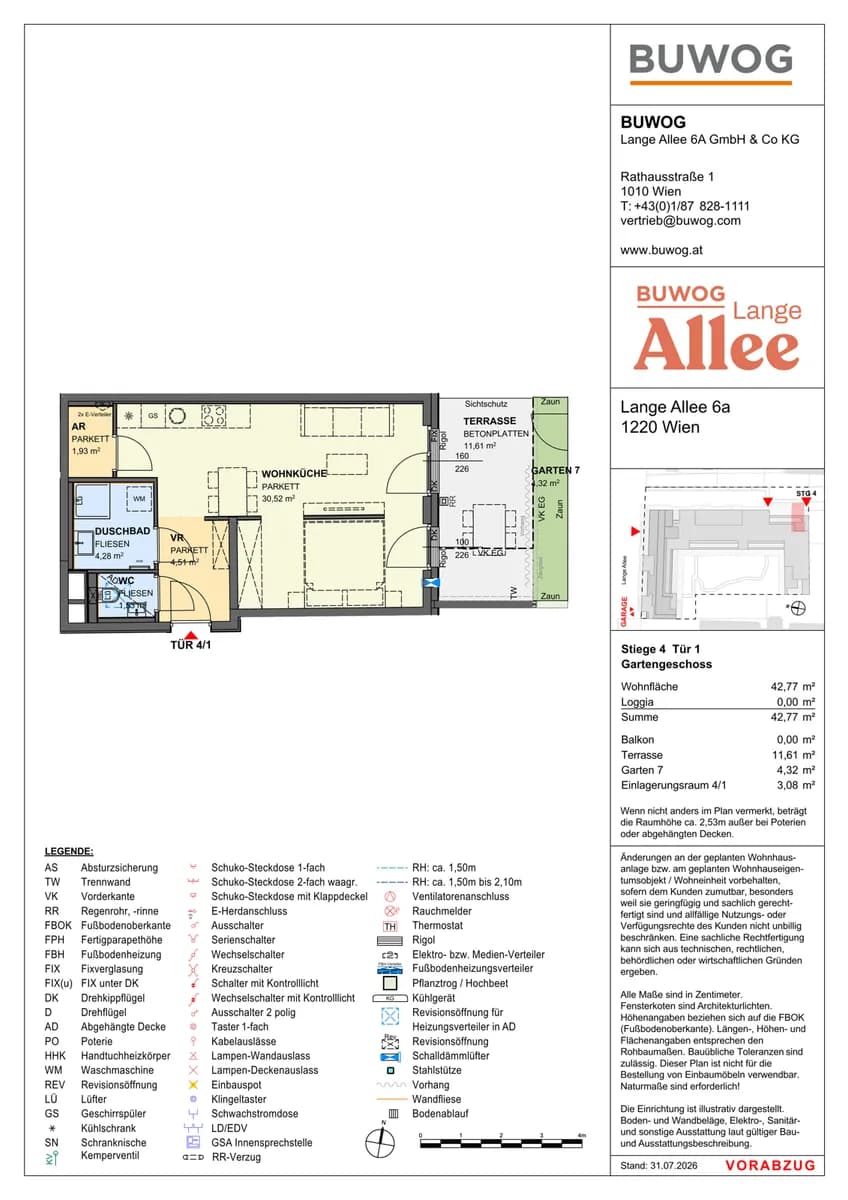 1-Zimmer-Wohnung kaufen in Wien – 42,77 m², € 352.000 – Bild 12 von 12