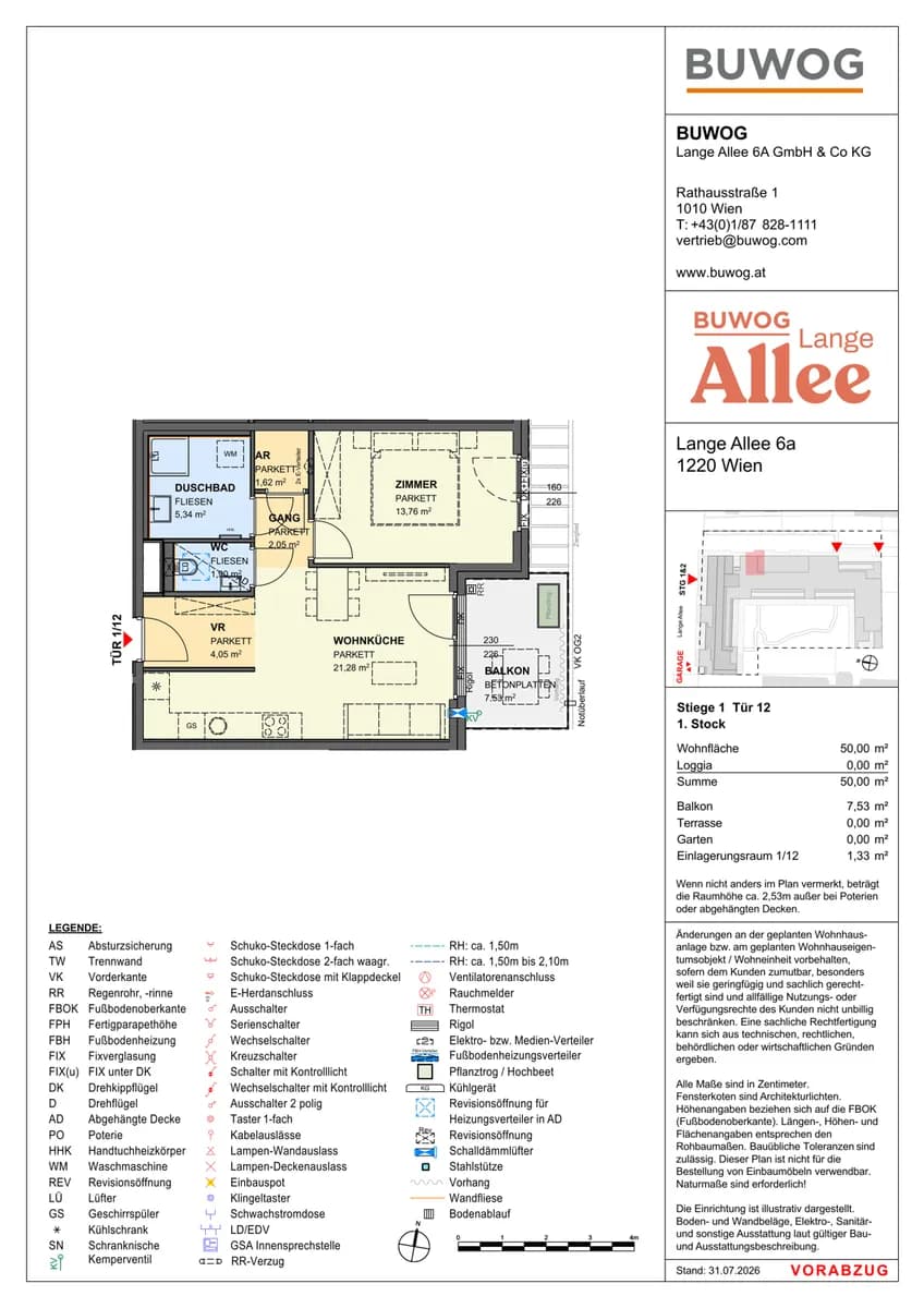 2-Zimmer-Wohnung kaufen in Wien – 50 m², € 366.000 – Bild 12 von 12