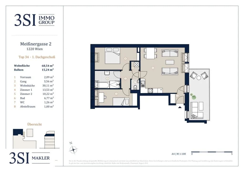 3-Zimmer-Wohnung kaufen in Wien – 68,54 m², € 499.000 – Bild 9 von 9