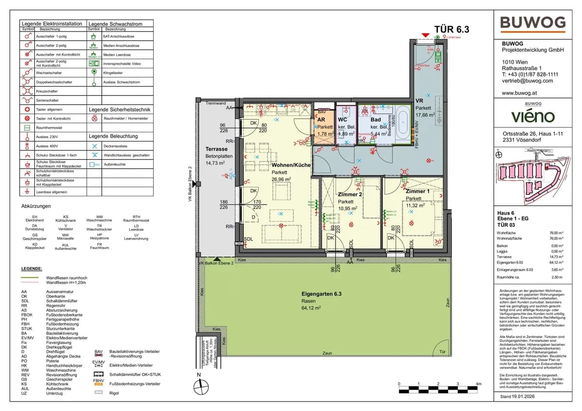 3-Zimmer-Wohnung mieten in Mödling – 76 m², € 1.603 – Bild 2 von 26