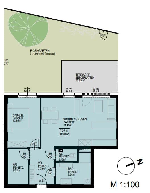 2-Zimmer-Wohnung kaufen in Mödling – 69,42 m², € 489.000 – Bild 3 von 12