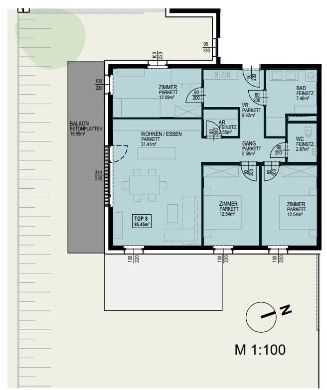 4-Zimmer-Wohnung kaufen in Mödling – 95,45 m², € 692.000 – Bild 4 von 12