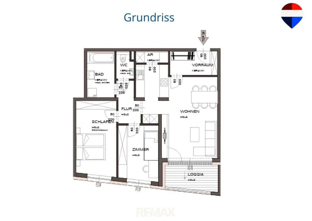 3-Zimmer-Wohnung mieten in Vöcklabruck – 71,62 m², € 1.100 – Bild 4 von 4