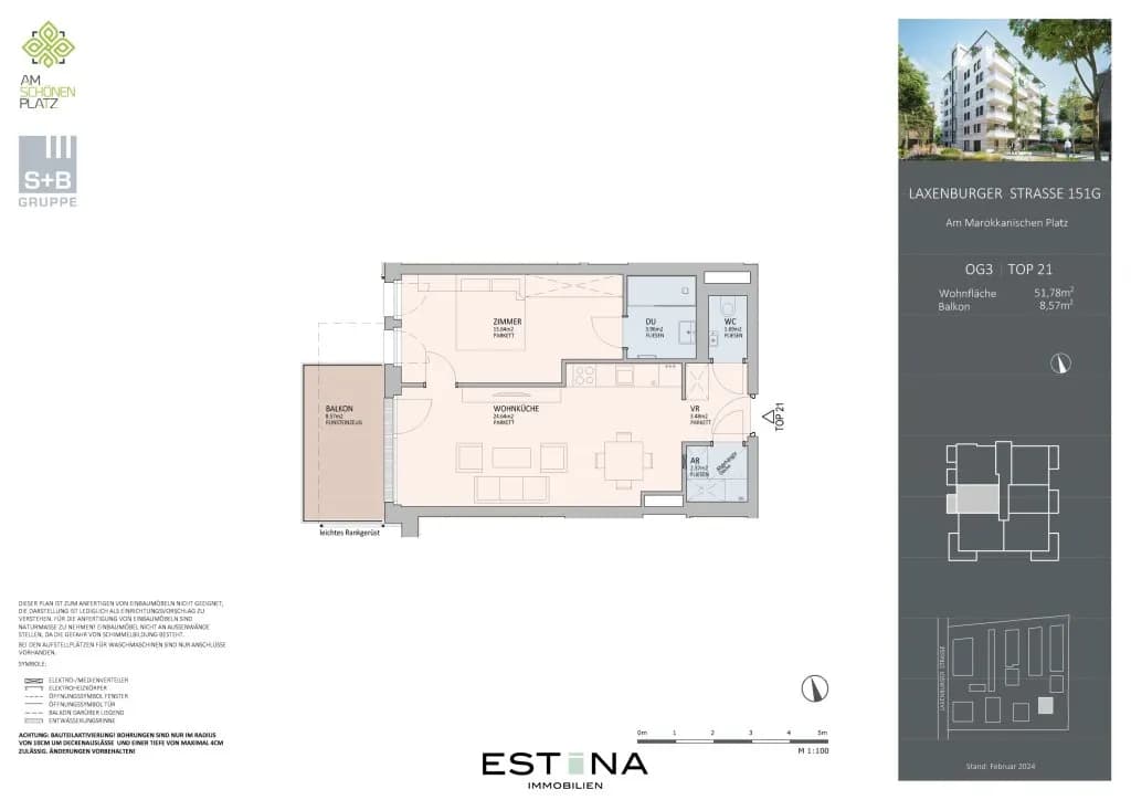 2-Zimmer-Wohnung kaufen in Wien – 51,7 m², € 450.000 – Bild 12 von 13