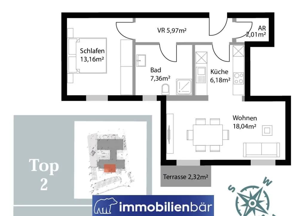 2-Zimmer-Wohnung kaufen in Grieskirchen – 52,72 m², € 155.000 – Bild 10 von 10