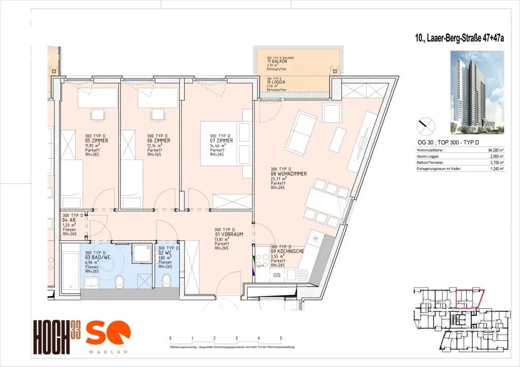 4-Zimmer-Wohnung kaufen in Wien – 91,42 m², € 599.000 – Bild 15 von 16