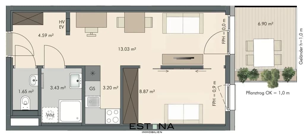 2-Zimmer-Gewerbeimmobilie kaufen in Wien – 35 m², € 198.875 – Bild 18 von 18