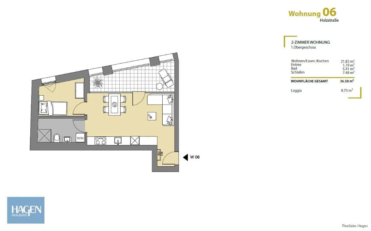 2-Zimmer-Wohnung kaufen in Dornbirn – 36,67 m², € 270.000 – Bild 5 von 8