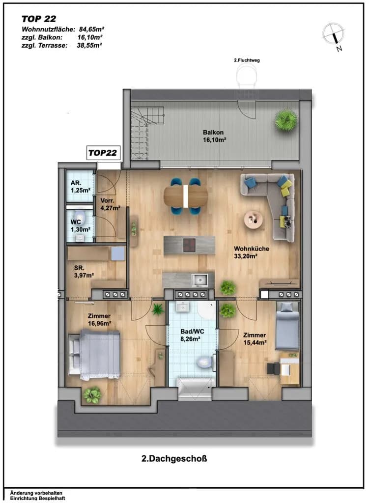 3-Zimmer-Wohnung kaufen in Wien – 83,15 m², € 649.000 – Bild 6 von 6