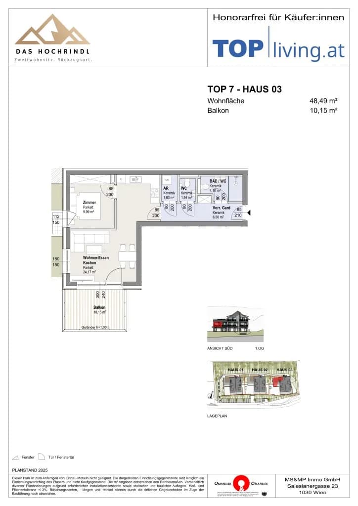 2-Zimmer-Wohnung kaufen in Feldkirchen – 48,49 m², € 342.978 – Bild 8 von 8