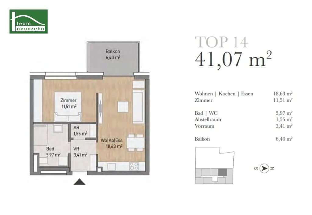 Immobilie kaufen in Graz – 41,07 m², € 214.714 – Bild 8 von 8