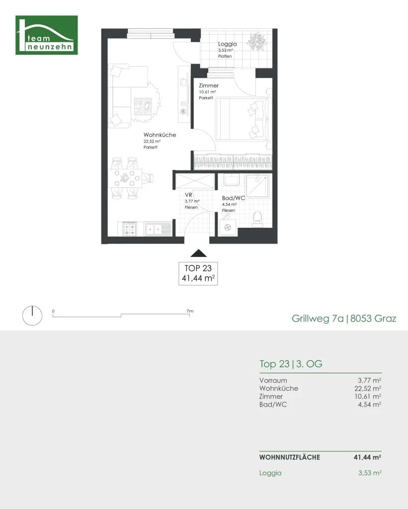 2-Zimmer-Wohnung mieten in Graz – 41,44 m², € 599 – Bild 20 von 20