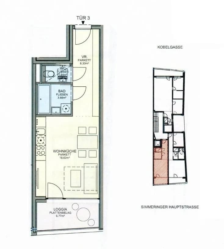 1-Zimmer-Wohnung mieten in Wien – 38,87 m², € 825 – Bild 10 von 11