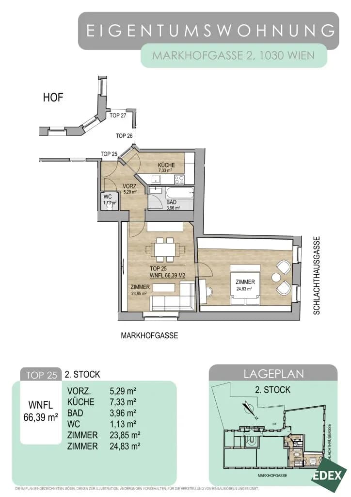 2-Zimmer-Wohnung kaufen in Wien – 66,39 m², € 385.000 – Bild 19 von 19