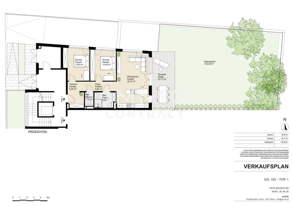 3-Zimmer-Wohnung kaufen in Wien – 76,76 m², € 965.300 – Bild 13 von 13