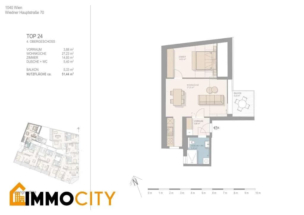 3-Zimmer-Wohnung kaufen in Wien – 51,44 m², € 608.000 – Bild 7 von 8
