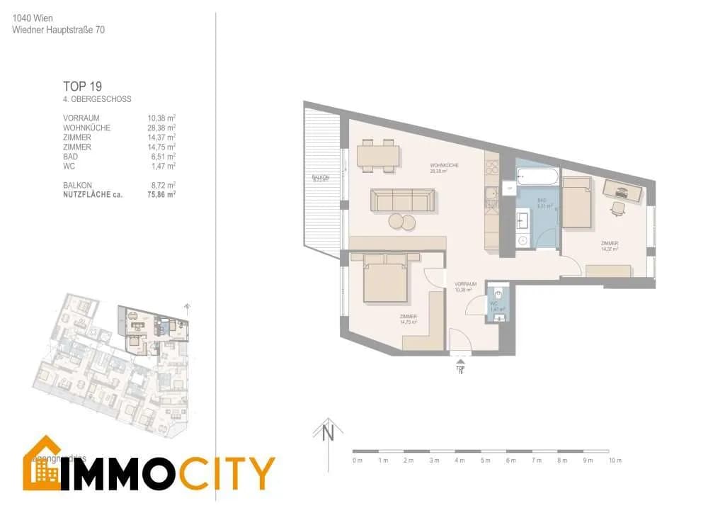 3-Zimmer-Wohnung kaufen in Wien – 75,86 m², € 892.000 – Bild 7 von 8